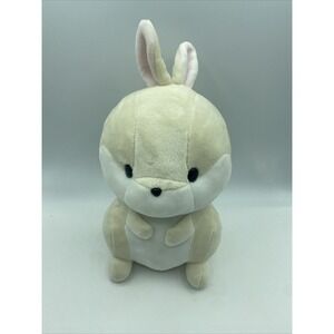 Bellzi Bunny Rabbit Plush 8" Cream White Stuffed Animal Sitting